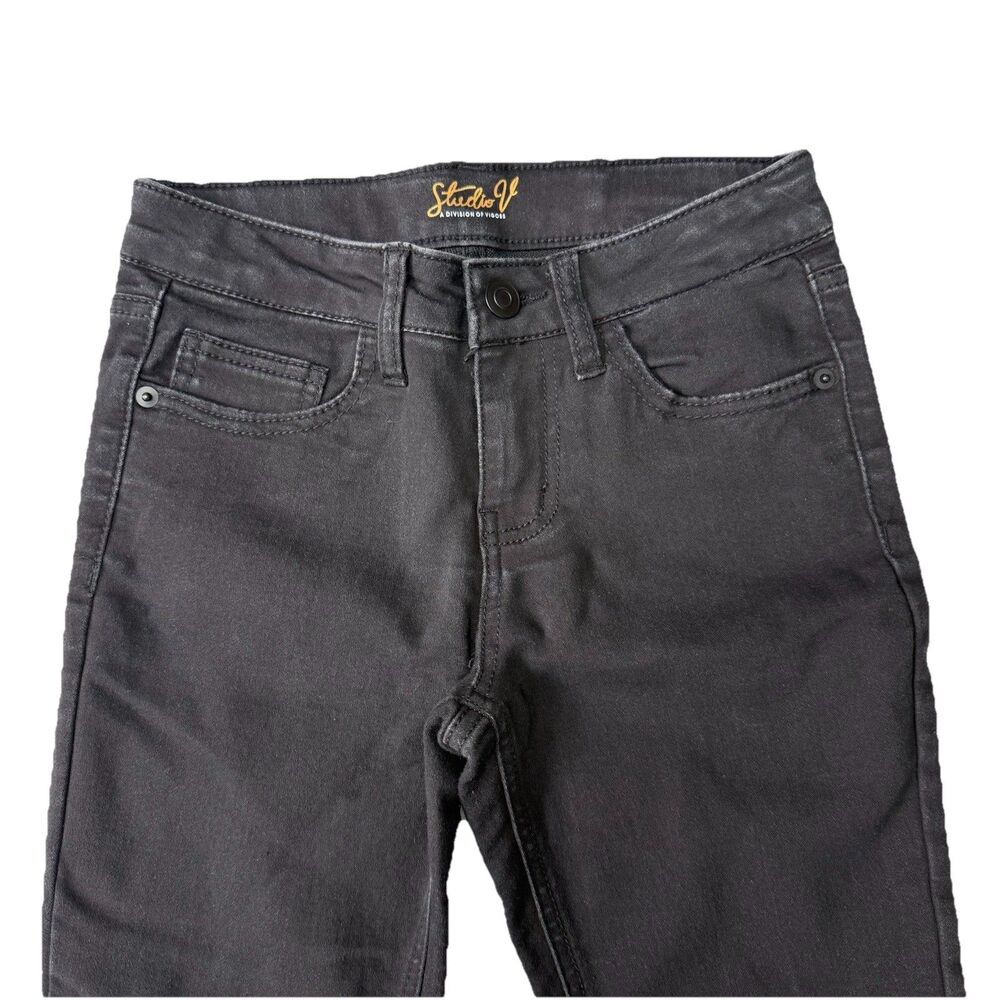 Studio V Girl’s Pants Jeans Black Size 12 Skinny Stretch Cotton Blend